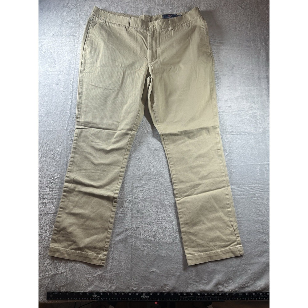 Vineyard‎ Vines Men's Breaker Pants 40x32 Khaki Stretch Slim Fit Casual Chinos